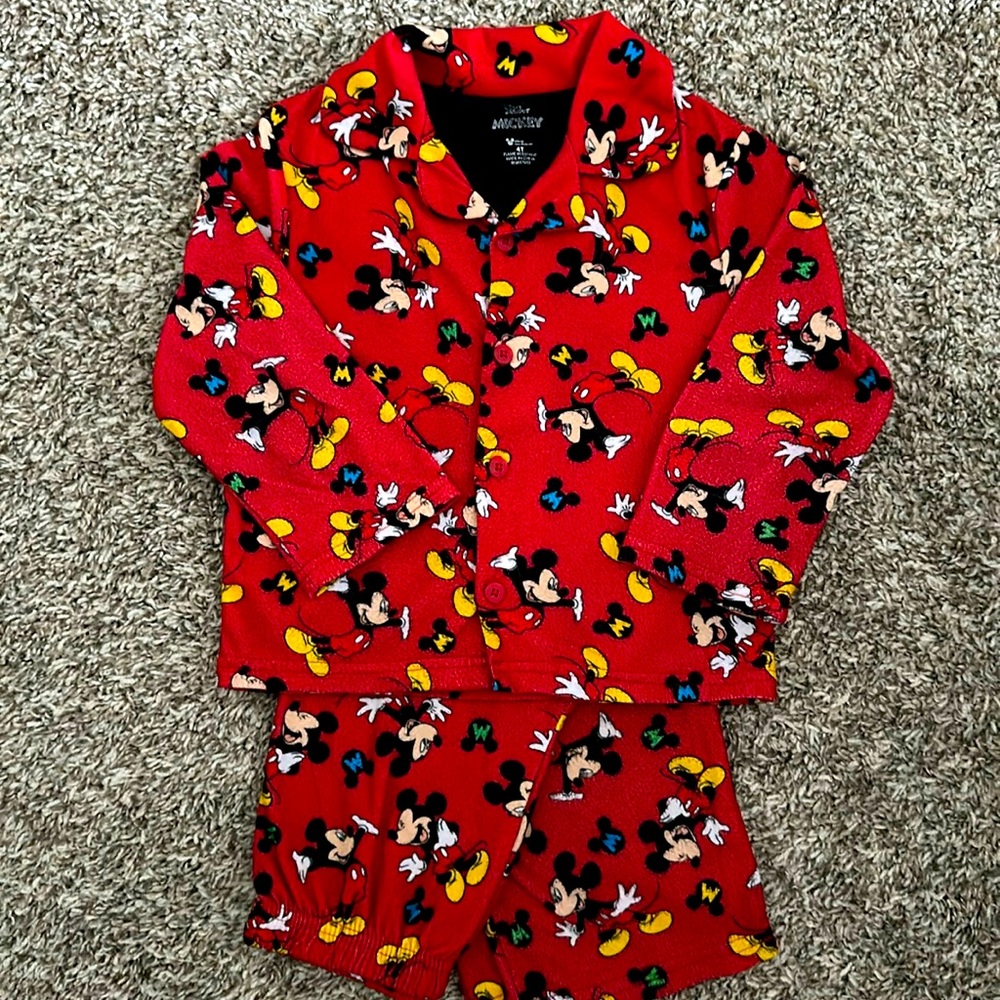 Mickey Mouse Pj for Toddler Size 4T, Color red